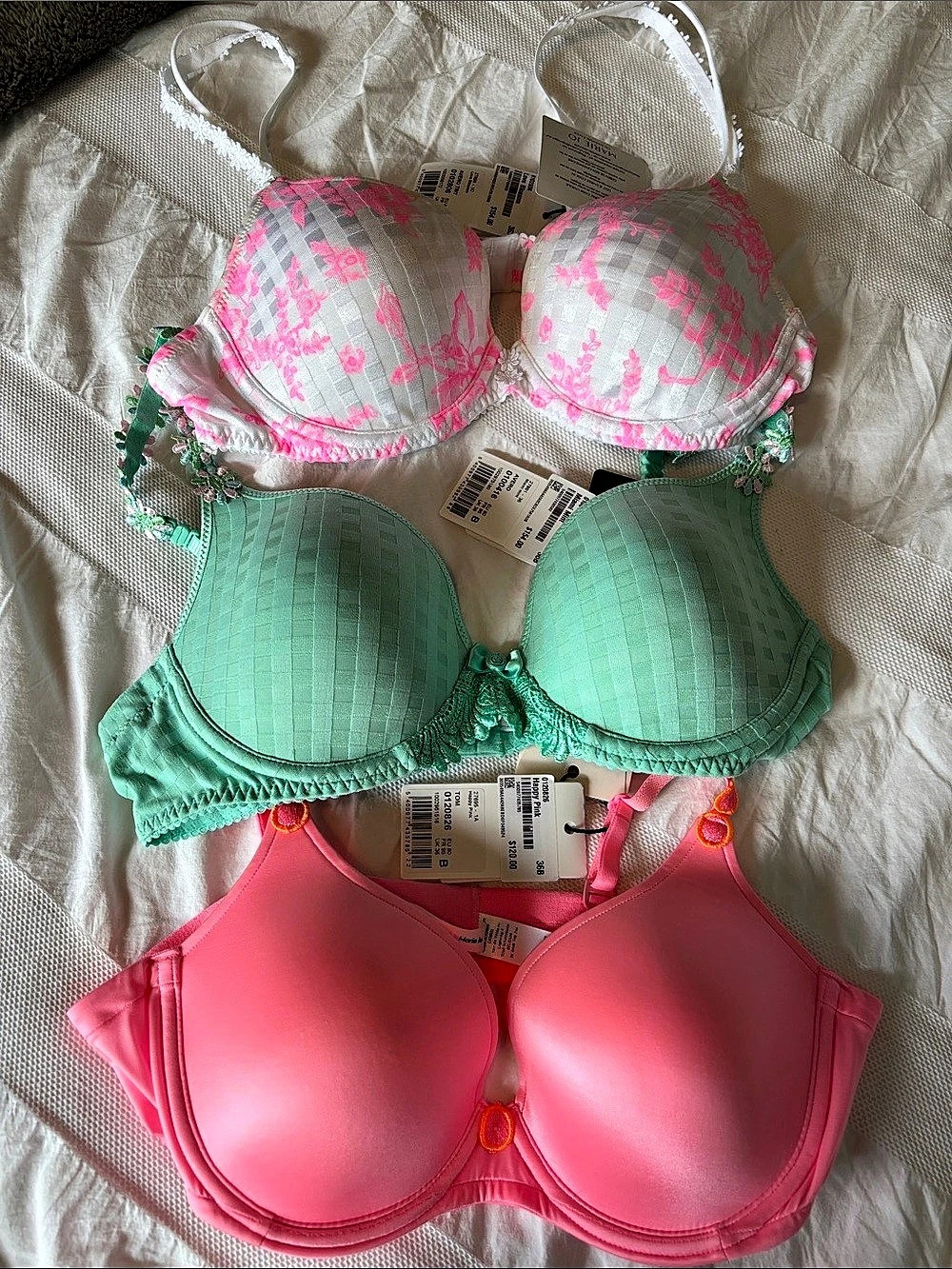Marie Jo Tom & Avero Bras Floral 3-Pack 36B NWT